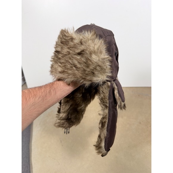 Kismet Other - KIS Rugged Winter Trapper‎ Hat Brown Faux Fur Ear Flaps Warm Cold Weather